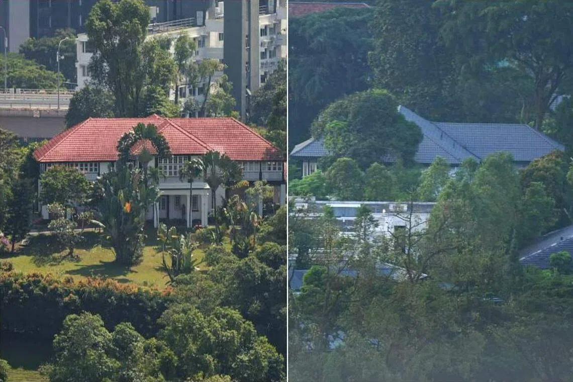 The Pofma correction orders were issued over false statements regarding the rentals of 26 Ridout Road (left) and 31 Ridout Road. 