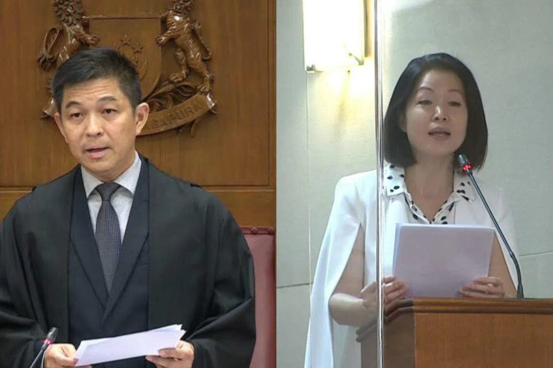 PM Lee says the resignations of Tan (left) and Cheng (right) are necessary to “maintain the high standards of propriety and personal conduct which the PAP has upheld all these years”.