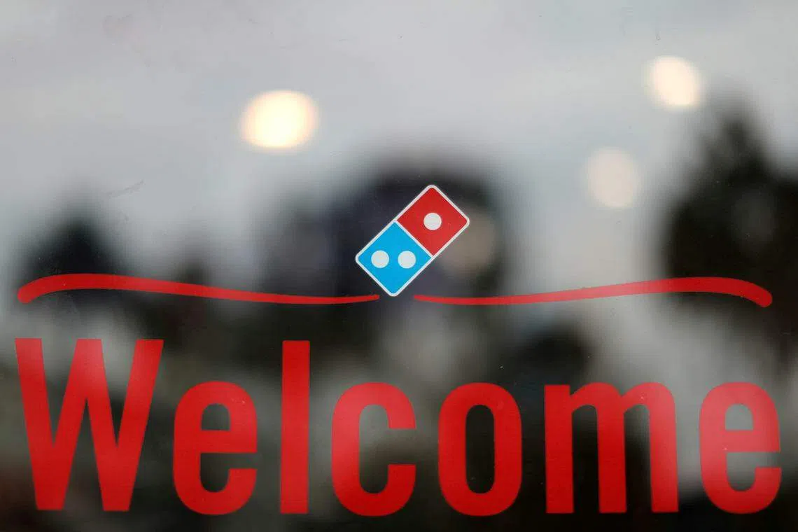 DOMINO'S Pizza missed quarterly US same-store sales estimates on Thursday (Apr 28) and said staffing shortages and unprecedented inflation will haunt it further into the year, sending the fast-food chain's shares down 5 per cent.