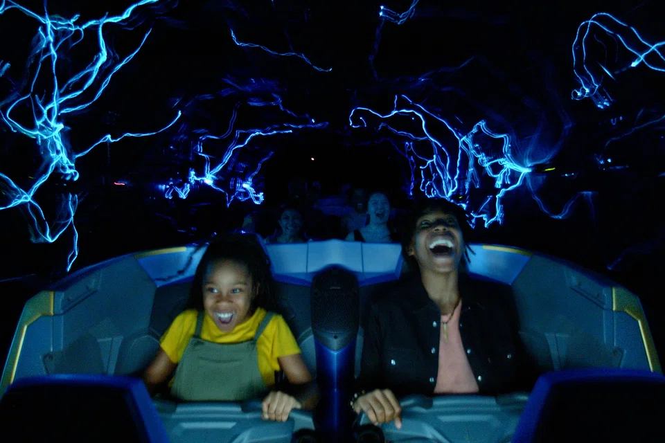 Guardians of the Galaxy: Cosmic Rewind, the new family-thrill coaster attraction at EPCOT at Walt Disney World Resort in Lake Buena Vista, Fla., features the first reverse launch on a Disney coaster. 