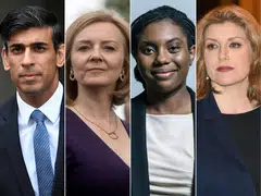 (From left) Britain's Chancellor of the Exchequer Rishi Sunak; Britain's Foreign Minister Liz Truss; Kemi Badenoch and Britain's Secretary of State for Defence Penny Mordaunt. The race to become UK's next PM is tightening. 