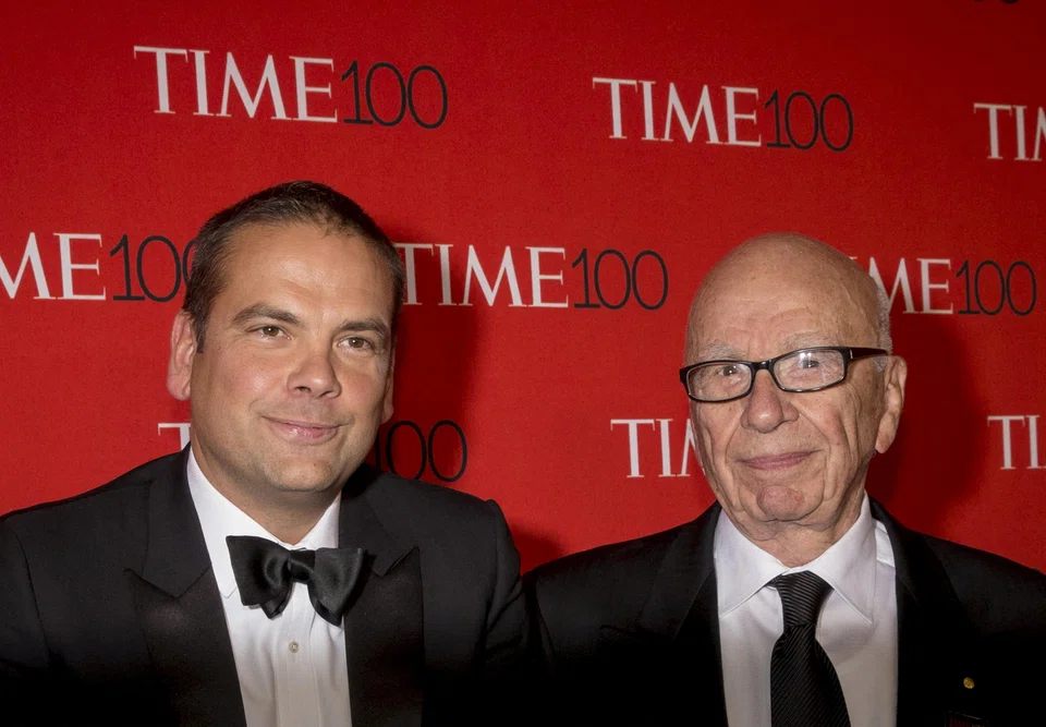 The results are the first from Fox since Rupert Murdoch stepped down as chairman, solidifying his son Lachlan’s (L) role as the leader of the media empire.