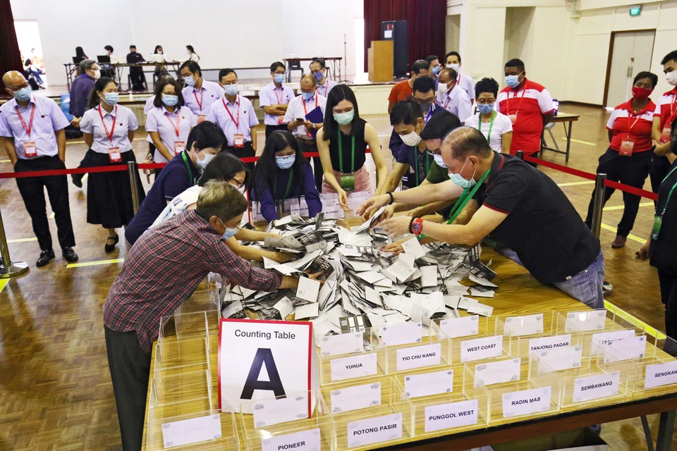 Counting of overseas votes for General Election 2020 at the ELD Training Centre.
