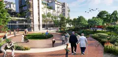 An artist's impression of the  development, which will comprise 200 units of assisted-living apartments, a nursing home with 100 beds, a wellness clubhouse and a geriatric care centre.