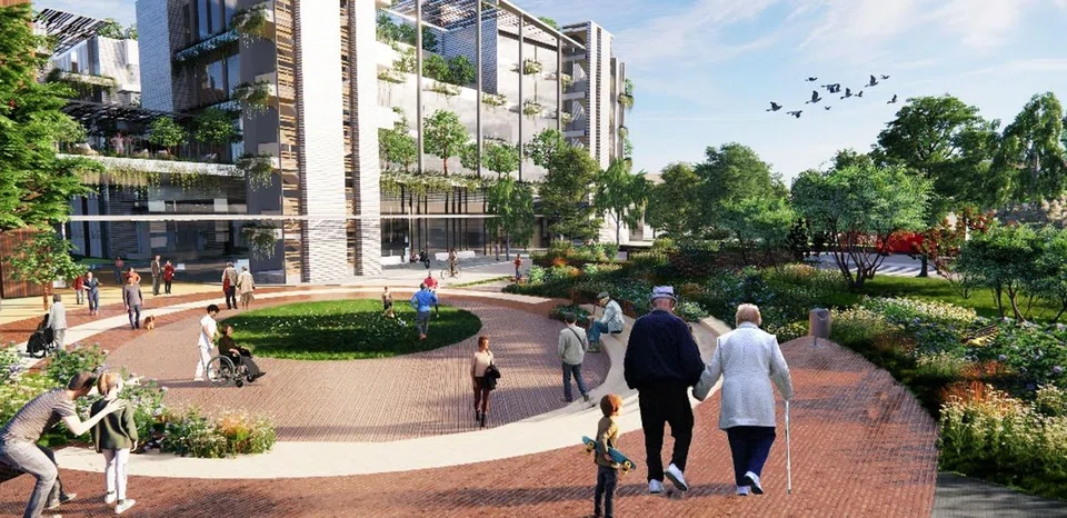An artist's impression of the  development, which will comprise 200 units of assisted-living apartments, a nursing home with 100 beds, a wellness clubhouse and a geriatric care centre.
