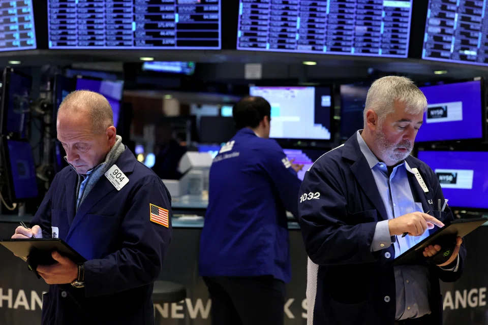 The Dow Jones Industrial Average falls 14.79 points, or 0.04 per cent, at the open to 34,932.49.
