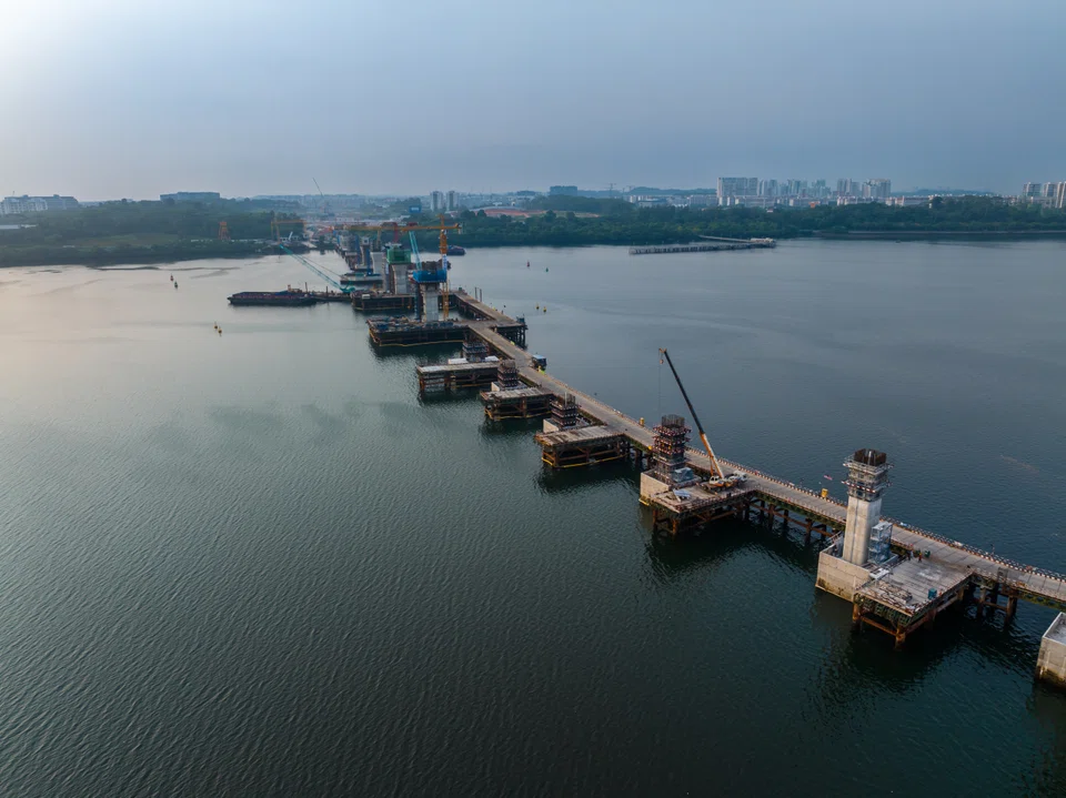 As at December 2023, the construction of RTS Link had reached 65 per cent. The light-rail shuttle service is expected to start running by end-2026.  