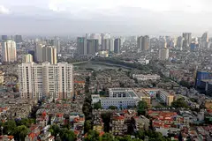 An aerial view of Hanoi, the capital of Vietnam. To date, Vietnam has negotiated and participated in 18 bilateral and multilateral free trade agreements.