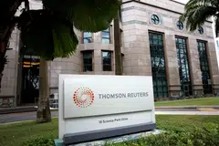 Thomson Reuters reports adjusted earnings of 84 cents per share, 6 cents ahead of estimates.