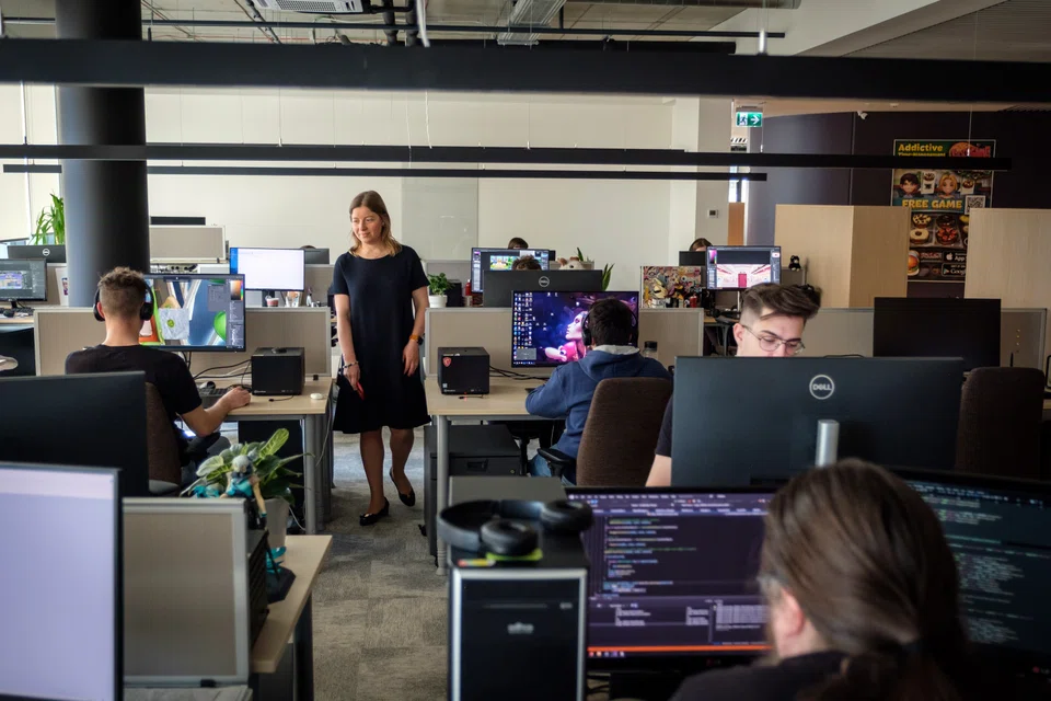 Victoria Trofimova, chief executive of the game maker Nordcurrent, at the companyÕs headquarters in Vilnius, Lithuania, on May 23, 2022. She arranged for the safe passage of 51 people out of Ukraine. 