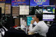 The benchmark Kospi ended down 49.9 points, or 2.04 per cent, at 2,391.03, its lowest close since Nov 4, 2020.