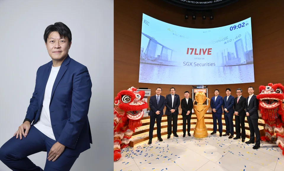 Ng Jing Shen (left), chief technology officer of 17Live. The livestreaming platform listed on the Singapore Exchange after completing a business combination with Vertex Technology Acquisition Company. 