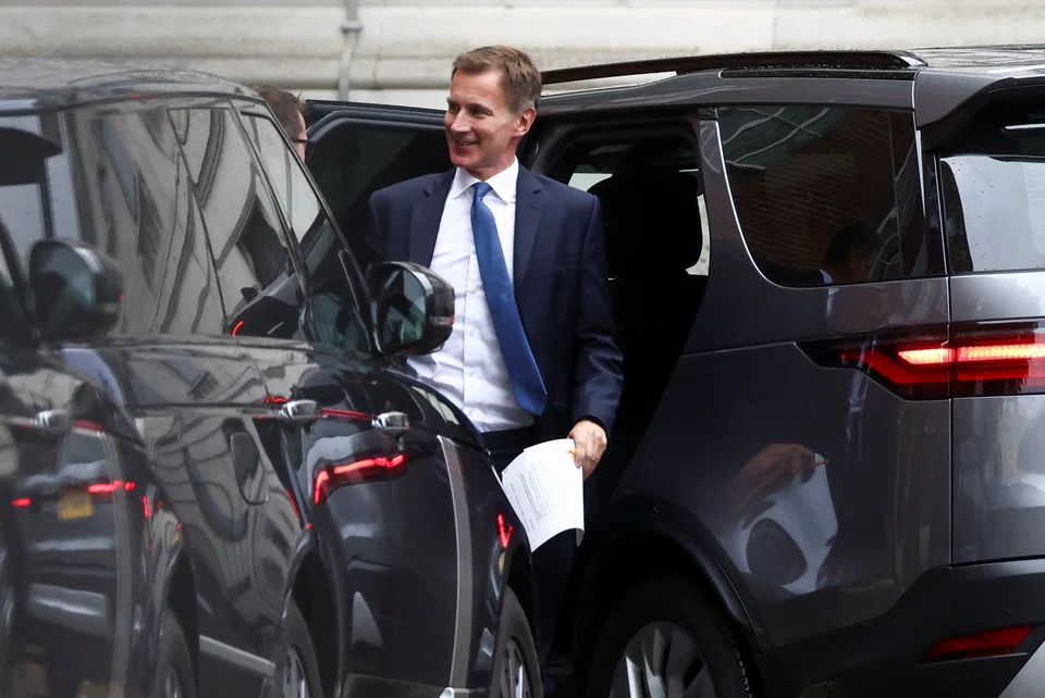 Hunt is thinking about lowering the £150,000 (S$240,329) threshold at which the 45 per cent higher rate of income tax is paid.