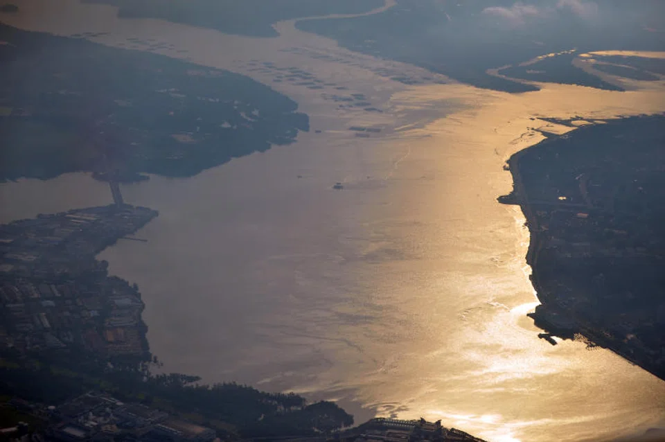 An aerial view of the Johor Strait. The overall nature disclosure rate among top Asia-Pacific listcos is 31.4 per cent, with Singapore's at 27.1 per cent, according to a study by the NUS Business School's CGS.