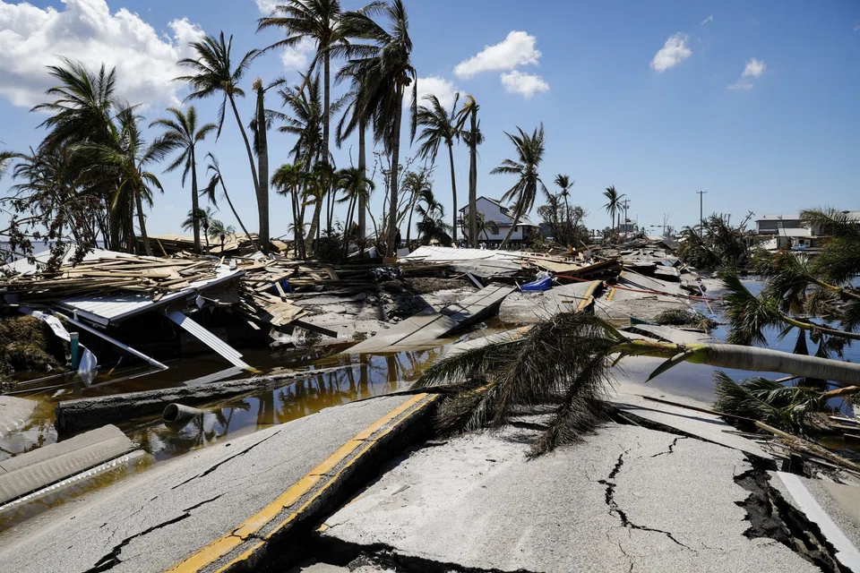 Hurricane Ian, which devastated Florida in September, took up about half of some US$120 billion in insured losses from natural disasters in 2022.