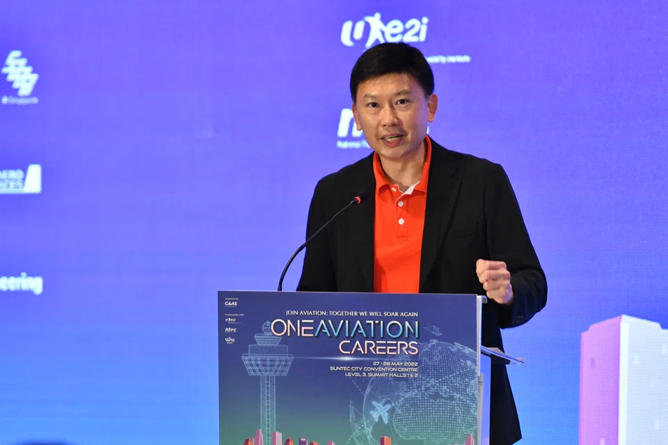 Chee Hong Tat, Senior Minister of State for Transport delivering the keynote address on Friday (May 27)
