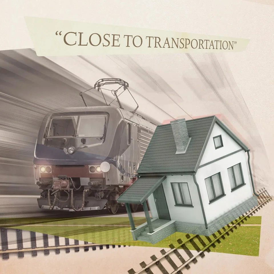 Description: Close to transportation. Translation: Inquire further. The house could overlook the rail tracks.