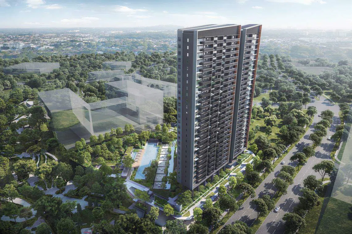 Located at 9 Slim Barracks Rise in District 5, Blossoms By The Park will house 275 residential units with one-bedroom to four-bedroom sizes in a single 27-storey block. 