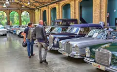 Almost every car on display at Classic Remise in Germany is for sale. Classic Remise, located in Dusseldorf, is a museum and workshop for automobiles that has gained an international reputation among car enthusiasts.