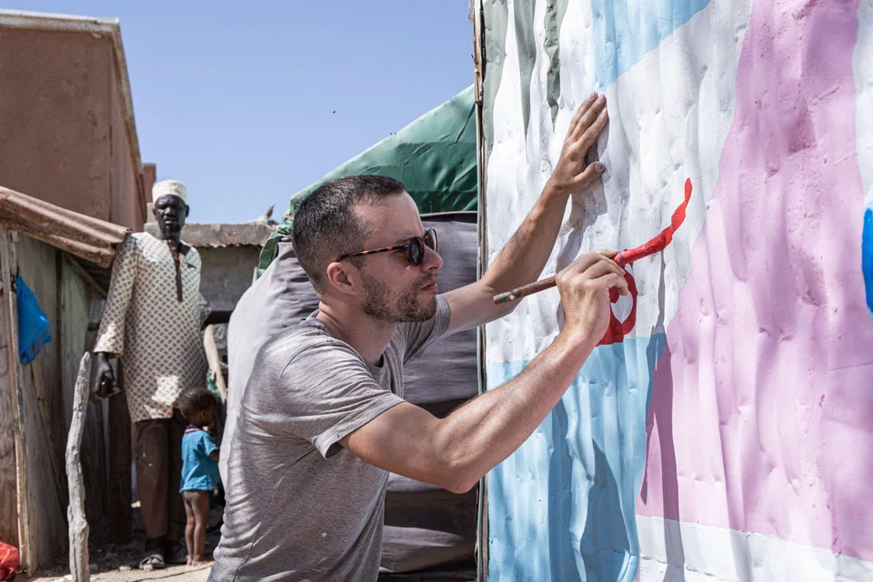 French artist Seb Toussaint says: “The goal is to paint the words of those who don’t have a voice.” 