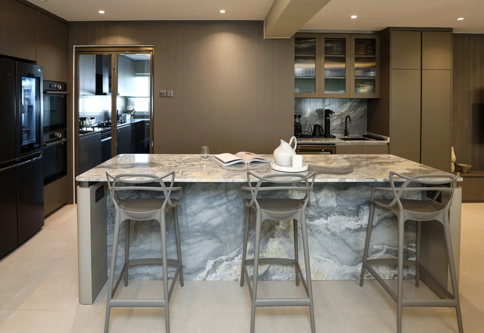 A 2.8m long island designed for entertaining.