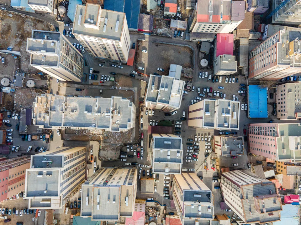 An aerial view of residential buildings in Mongolia's capital Ulaanbaatar. Locals say the construction boom – fuelled by a decade-long mining windfall – is squeezing out room for much-needed public services, from new hospitals to children’s playgrounds.