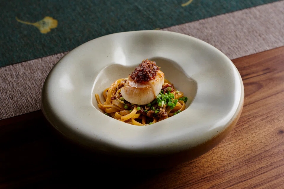 Homemade XO noodles.