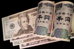 The yen currency teetered at the break of 150 to the dollar, a level that would mark a 32-year-low and has been seen as psychologically important for market players. 