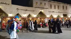 Souq Waqif, a traditional market in Qatar, during the Ramadan fasting month in 2018.