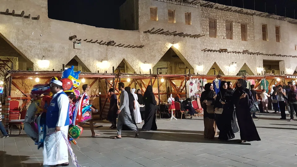 Souq Waqif, a traditional market in Qatar, during the Ramadan fasting month in 2018.