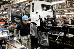 Japan's output and new orders in the manufacturing sector shrank for a third straight month in August but at a slower pace than the previous month.