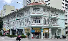 Standing  at the corner of Jalan Besar and Veerasamy Road, the shophouse block has architectural characteristics dating back to the late 1920s. 