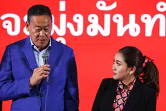 Srettha Thavisin (left) and Paetongtarn Shinawatra from Thailand's Pheu Thai party are contending to be named as candidates to become the country's next prime minister.