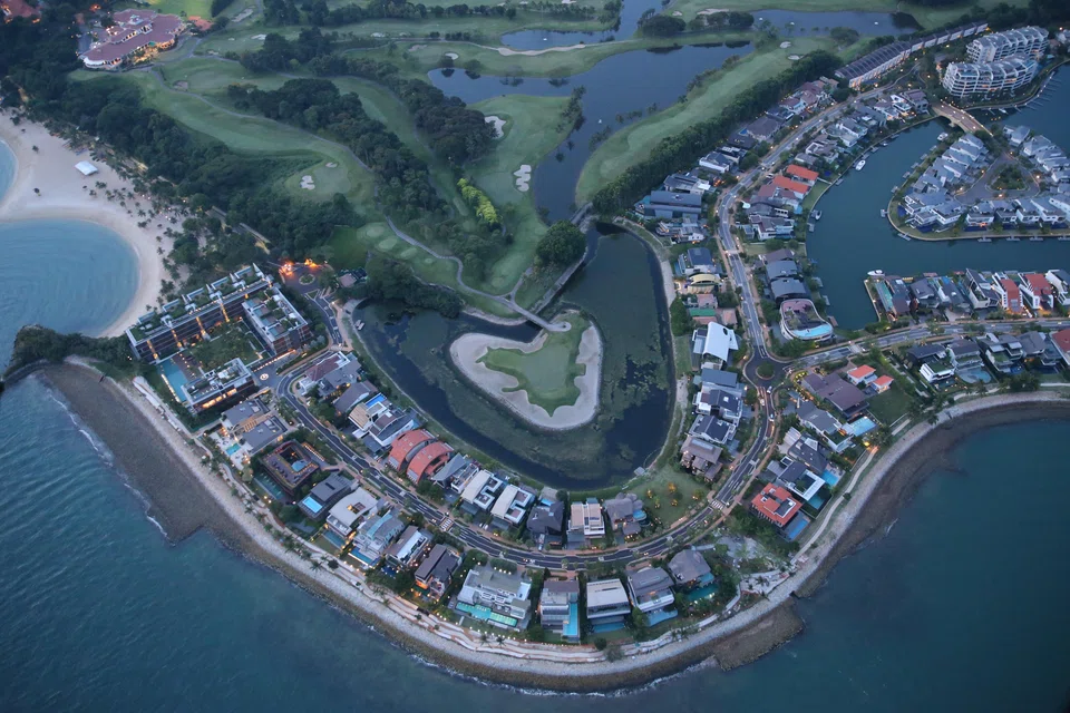 Seven detached bungalows in Sentosa Cove are among the 105 properties issued prohibition-of-disposal orders.