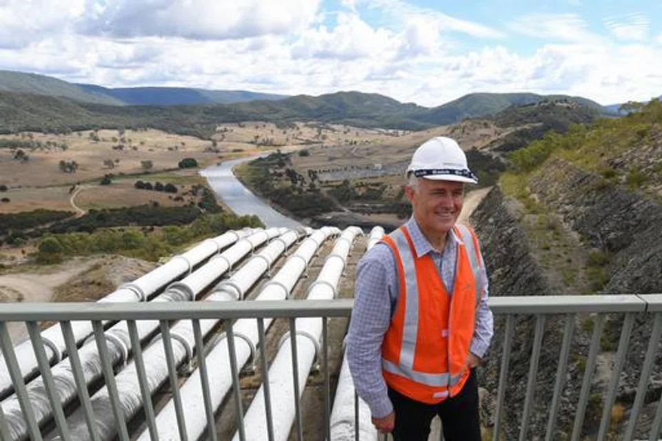 Australia's former prime minister Malcolm Turnbull poses for a picture during a tour of Tumut 3 power station at the Snowy Hydro Scheme in Talbingo, New South Wales, Australia, Mar 16, 2017.