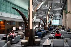 Singapore Airlines' KrisFlyer Gold airport lounge. Since the city-state significantly relaxed its border restrictions, SIA has reported increasing passenger traffic.  