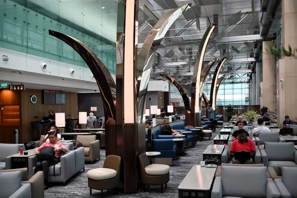 Singapore Airlines' KrisFlyer Gold airport lounge. Since the city-state significantly relaxed its border restrictions, SIA has reported increasing passenger traffic.  