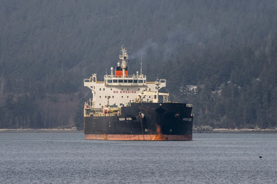 An oil tanker. 