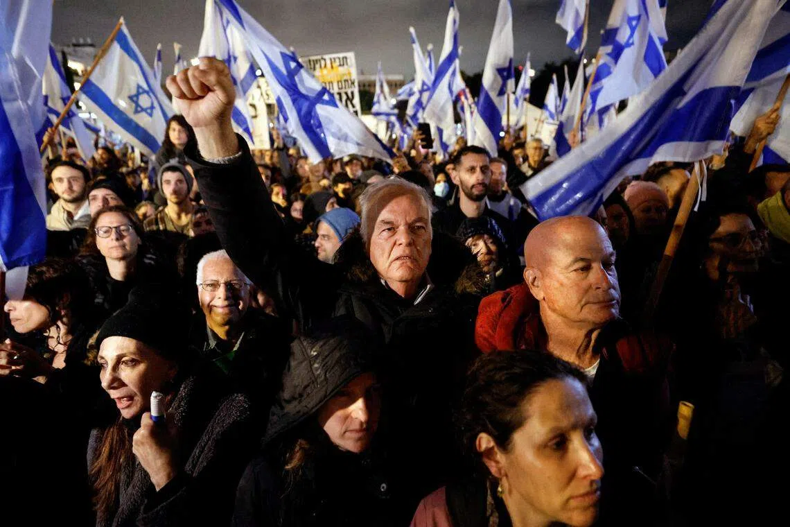 The proposed reforms have brought tens of thousands onto the streets of Tel Aviv and other cities, over fears that they will politicise the judiciary and compromise its independence.