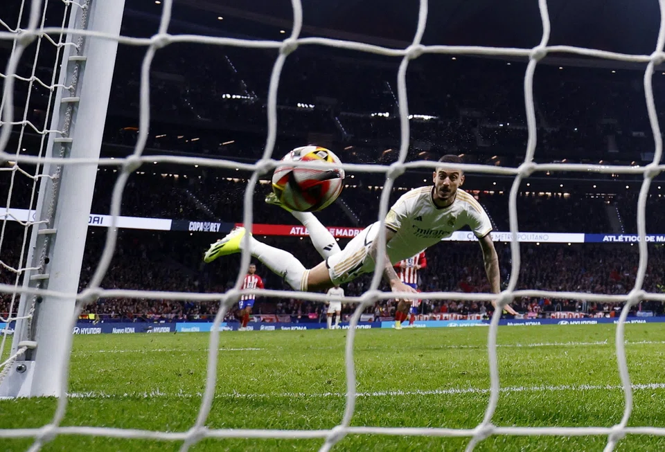 Real Madrid's Joselu has scored in his last two games against Atletico Madrid, and he will be hoping to continue that hot streak this weekend.