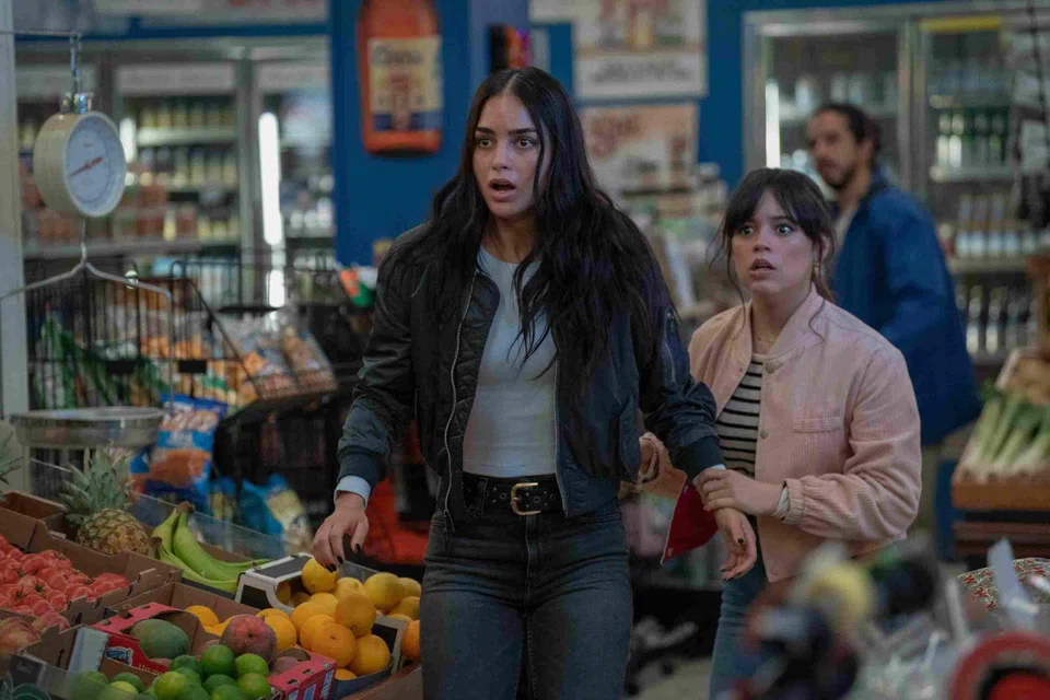 Scream VI starring (from left) Melissa Barrera and Jenna Ortega slipped to second place after Shazam! Fury of the Gods topped the North American box office this weekend.