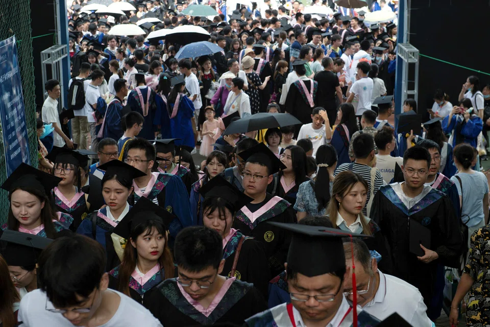 Youth unemployment in China hit a record 20.4 per cent in April, and a new high of 11.58 million university students are due to graduate this summer. 