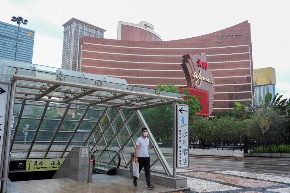 Wynn Macau casino resort on July 4, 2022; Macau started a week-long citywide shutdown on Monday in a return to its toughest pandemic restrictions.