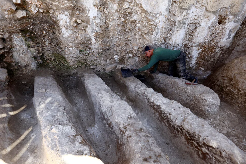 The knee-deep channels, dating back 2,800 years, are located outside Jerusalem’s walled Old City.
