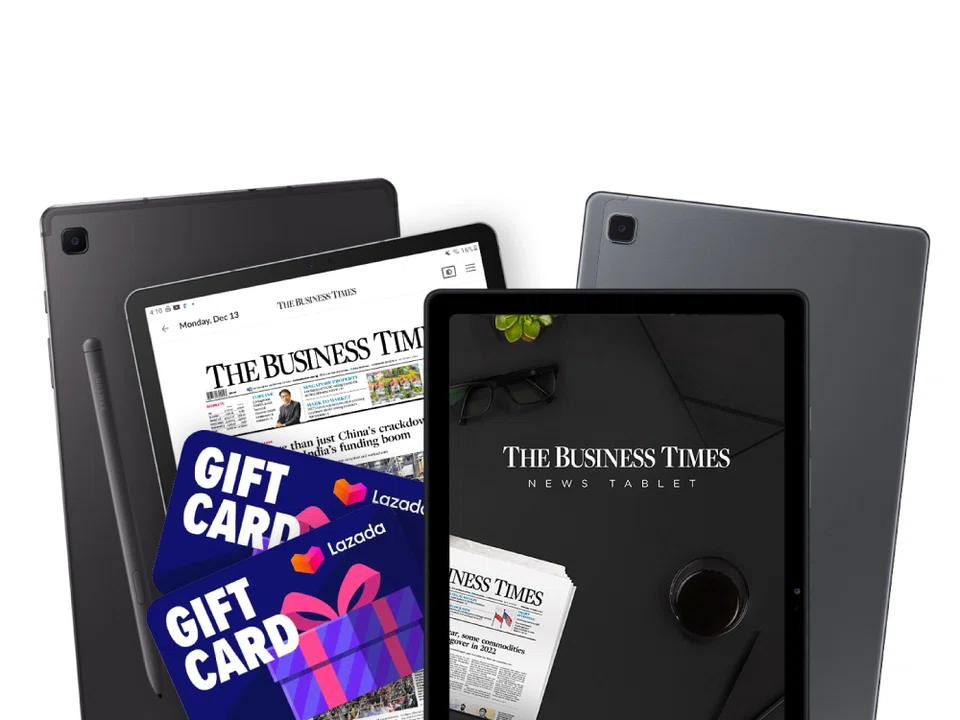 Subscribers can access the latest financial news anywhere with the Business Times News Tablet.