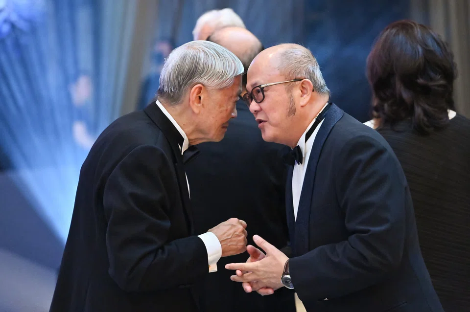 Loh Hoon Sun (left) senior adviser, Phillip Securities and Ron Sim, executive chairman, V3 Group.