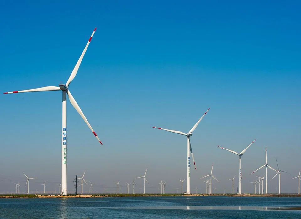 Sembcorp's wind power assets in Huanghua, Hebei in China. The group is exploring the development of offshore wind farms in Vietnam. 