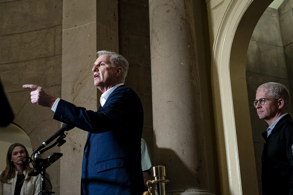 Roughly a dozen conservatives sided with Democrats in a 220-206 vote that prevented the House of Representatives from taking up a gas-stove bill backed by Republican leadership, underscoring the ability of a handful of conservatives to challenge the leadership of Speaker Kevin McCarthy (pictured). 