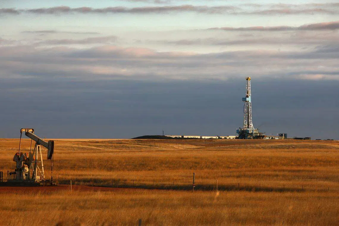 An oil drilling rig in North Dakota. Mun Siong’s strategic expansion targets process and power operators in the Midwestern United States.