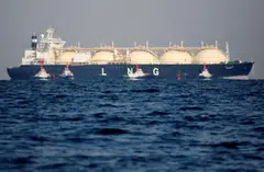 A liquefied natural gas (LNG) tanker. For a shipment to be declared carbon neutral, companies must show transparent emissions data, reduce emissions at its operations and use offsets for any remaining emissions for the cargo’s lifecycle or those generated when the fuel is consumed.